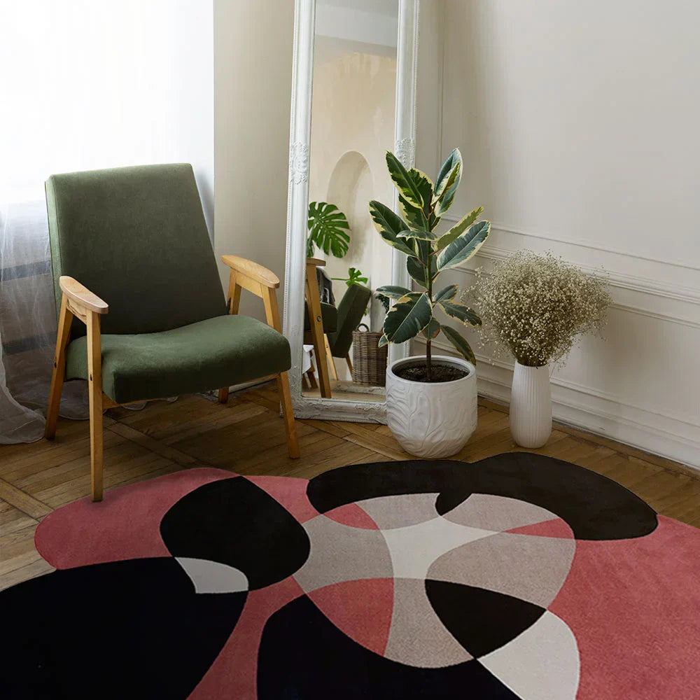 Tapete Orgânico Abstrato Grande - Coleção Flow