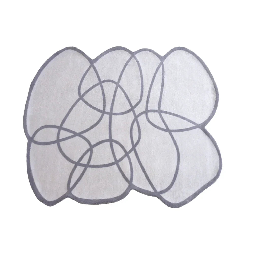 Tapete Orgânico Abstrato Grande - Coleção Flow