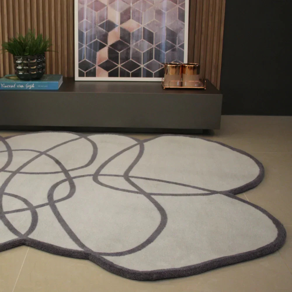 Tapete Orgânico Abstrato Grande - Coleção Flow