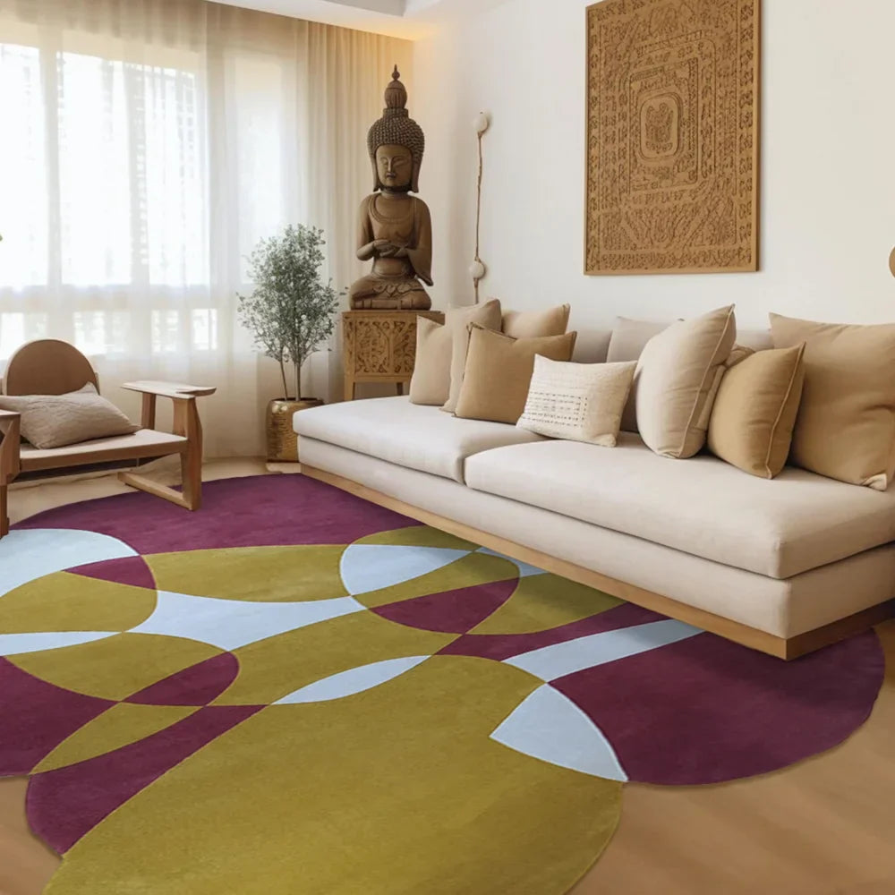 Tapete Orgânico Abstrato Grande - Coleção Flow