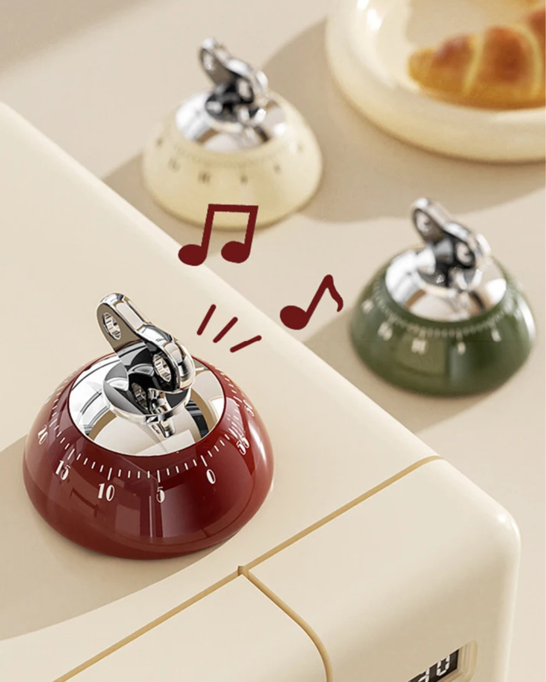 Temporizador de Cozinha Magnético Manual com Alarme