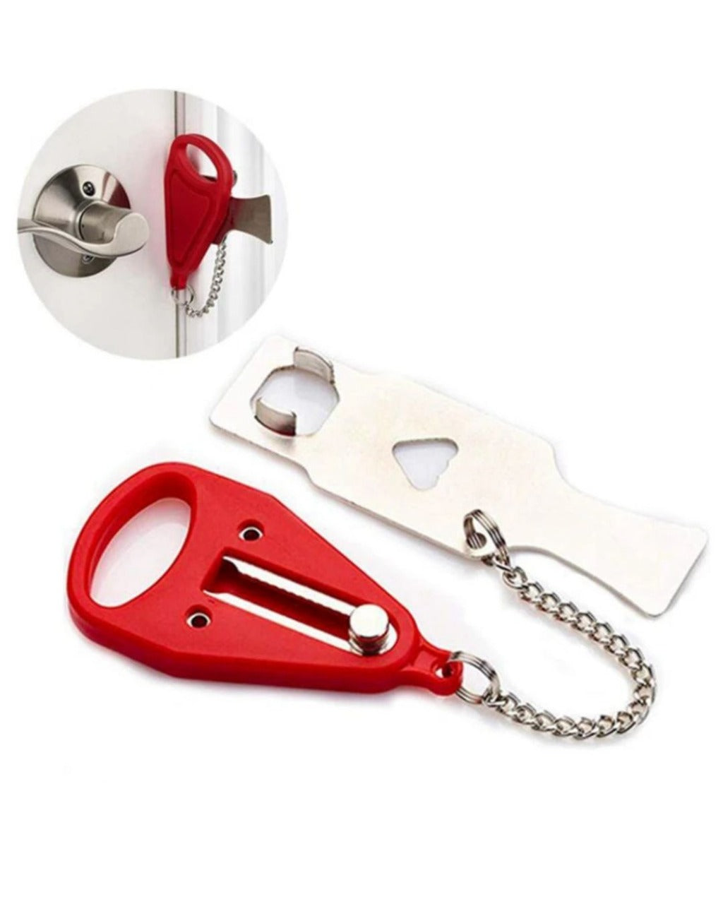 Trava de Porta Portátil para Segurança e Autodefesa Leve e Fácil de Usar