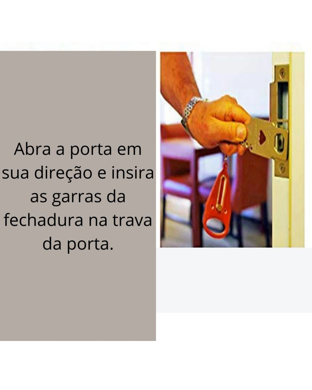 Trava de Porta Portátil para Segurança e Autodefesa Leve e Fácil de Usar