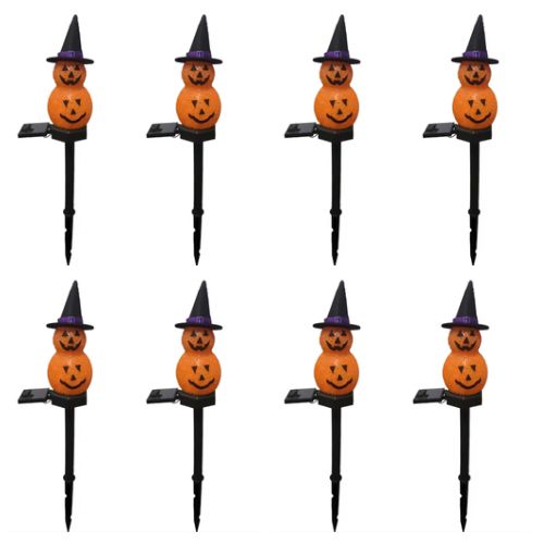 Kit Luminária Solar Abóbora Decorativa - Halloween