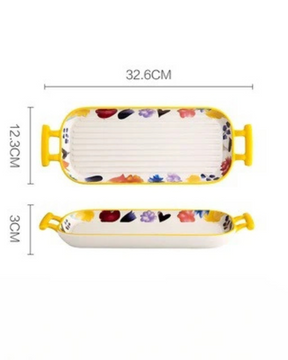 Assadeira de Cerâmica com Alça Dupla para Forno