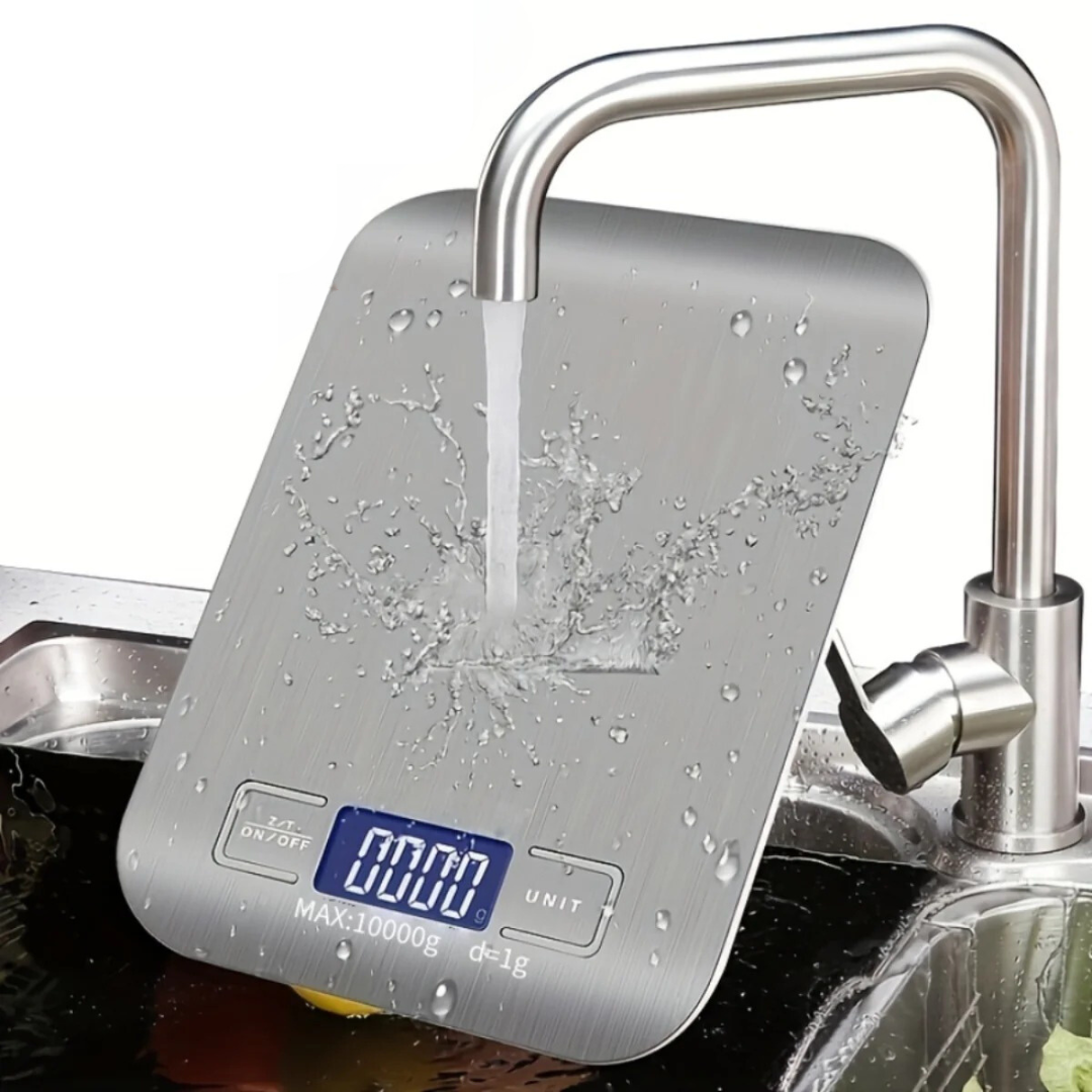 Balança de Cozinha Digital Elétrica Multifuncional 1 g/10 kg com Display LCD