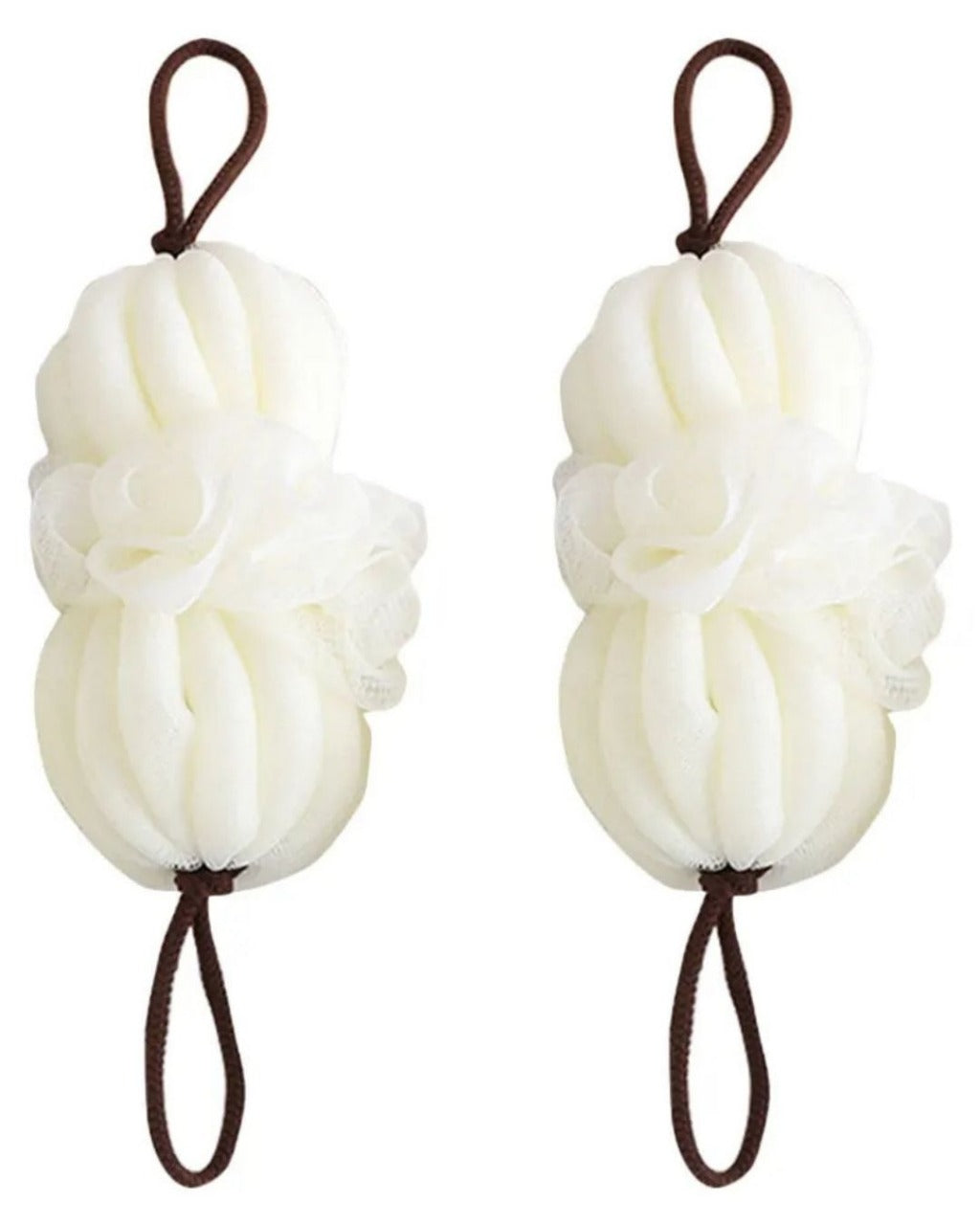 Bola de Banho Esfoliante com 2 Peças Limpeza e Esfoliação Corporal