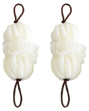 Bola de Banho Esfoliante com 2 Peças Limpeza e Esfoliação Corporal