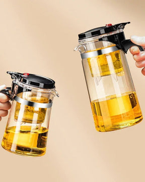 Chaleira em Vidro Resistente ao Calor com Infusor para Chá