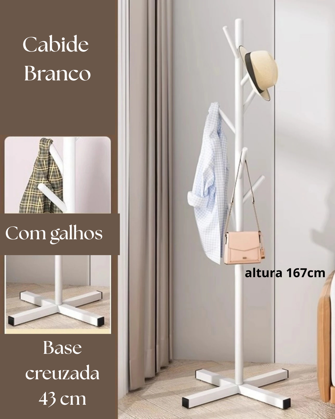 Cabide de Roupas Doméstico de Mármore Cabide de Chão Moderno