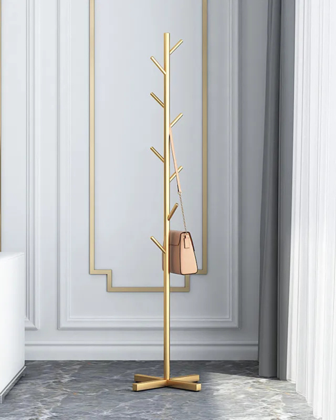 Cabide de Roupas Doméstico de Mármore Cabide de Chão Moderno