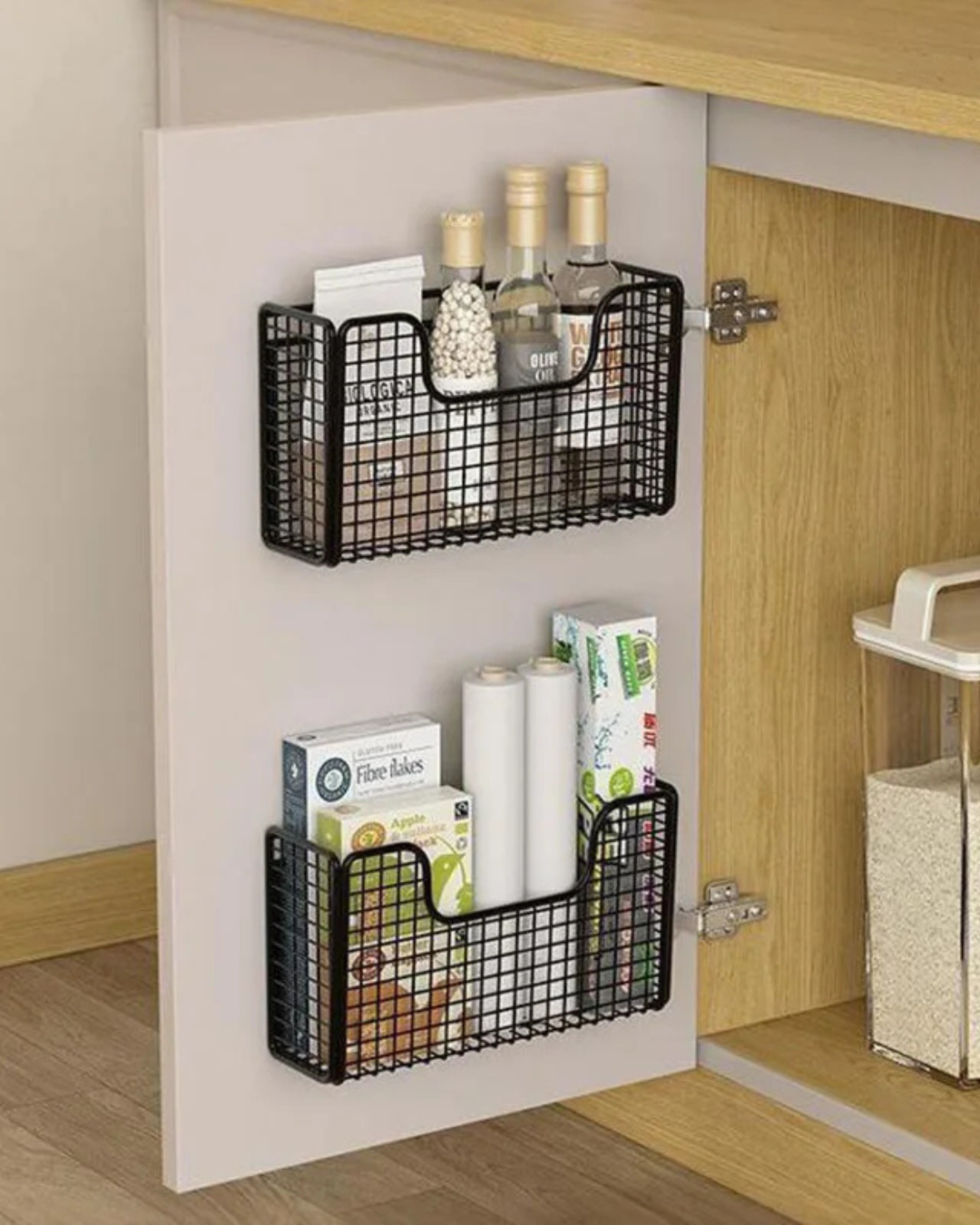 Caixa de Armazenamento para Porta de Armário Sem Perfuração