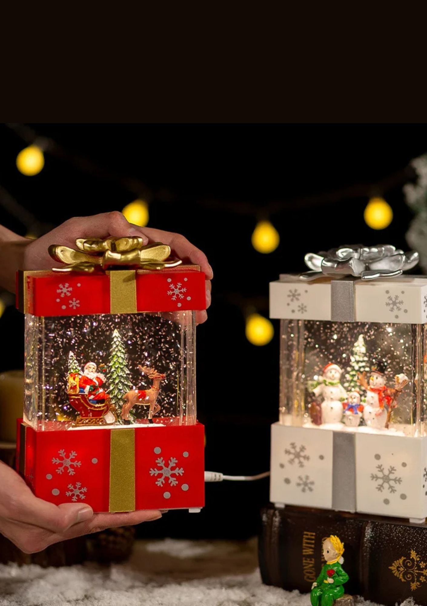 Caixa de Presente Musical de Natal