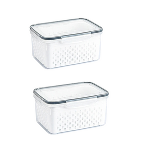 Potes Organizadores para Geladeira com Drenagem