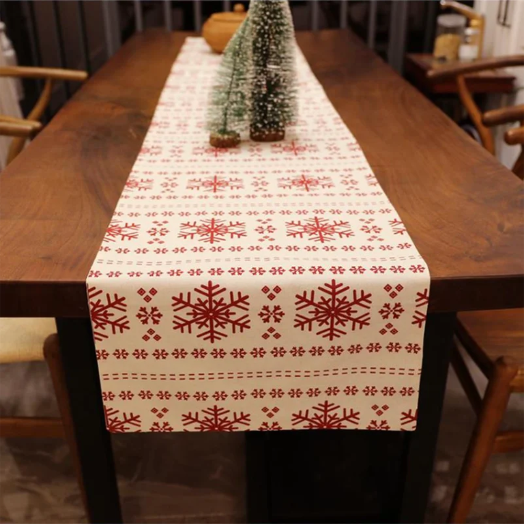 Caminho de Mesa Natalino Floco de Neve