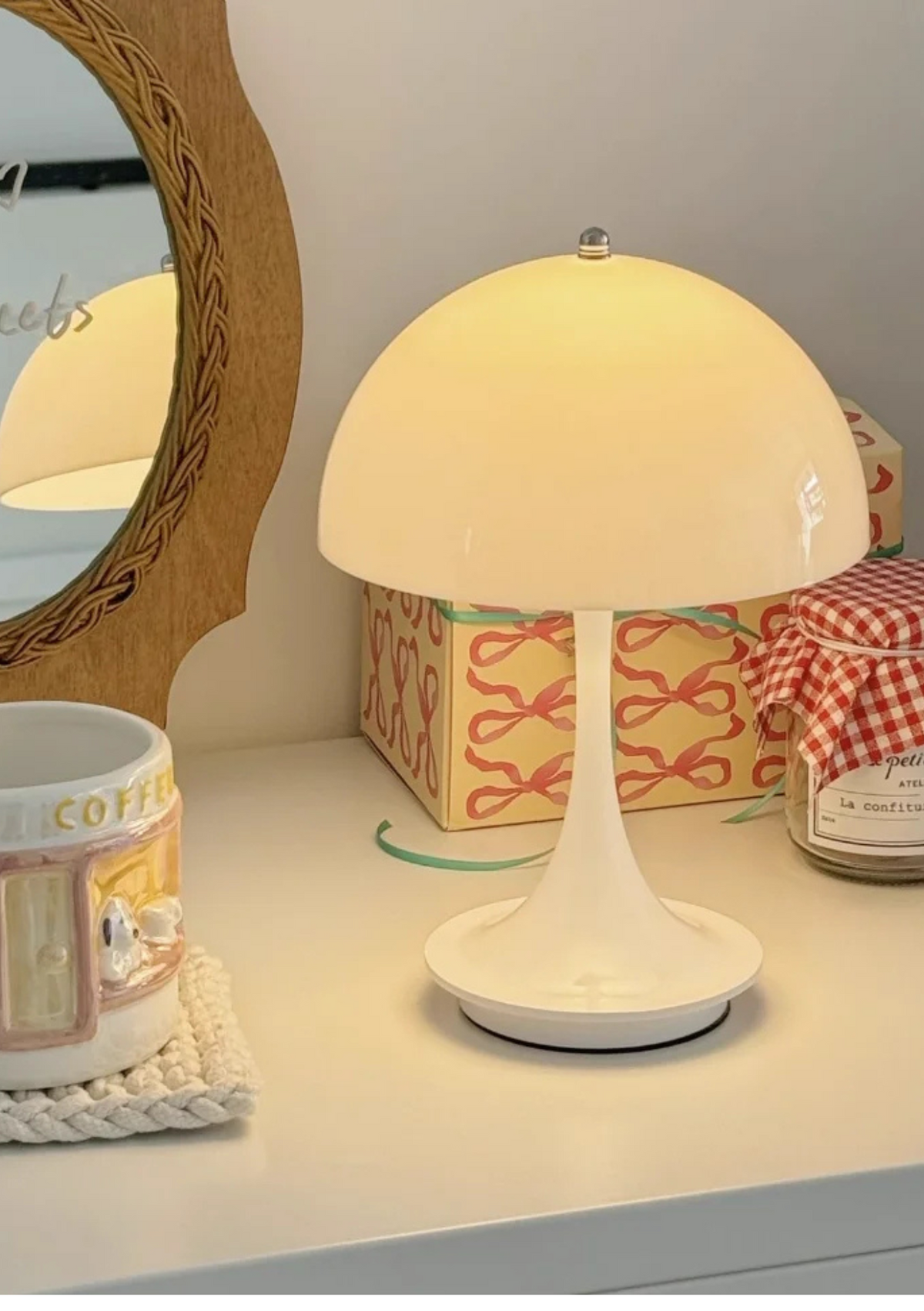 Candeeiro de Mesa Cogumelo LED 3 Cores