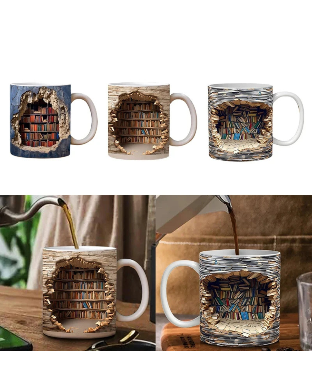 Caneca de Cerâmica 3D Criativa Caneca de Café e Chá