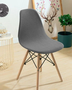 Capa de Cadeira Jacquard à Prova d'Água Curta e Ajustável para Sala de Jantar ou Festa