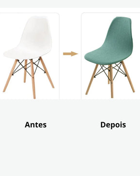 Capa de Cadeira Jacquard à Prova d'Água Curta e Ajustável para Sala de Jantar ou Festa