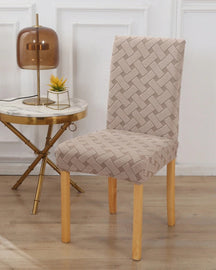 Capa de Cadeira em Jacquard com Elastano Ajustável e Lavável