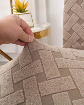 Capa de Cadeira em Jacquard com Elastano Ajustável e Lavável