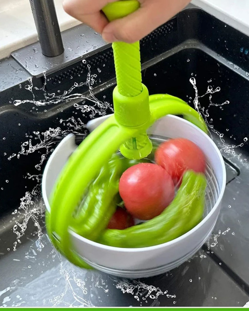 Centrífuga de Salada com Alça Dobrável para Frutas e Vegetais