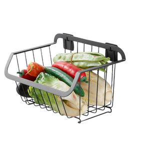 Cesta de Armazenamento de Cozinha em Aço Inoxidável