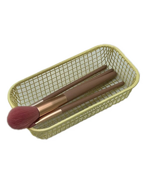 Cesta de Armazenamento de Mesa em Metal Organizador para Escritório e Casa