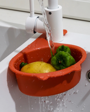 Cesta de Drenagem para Pia em Forma de Gato Organizador Multifuncional para Cozinha