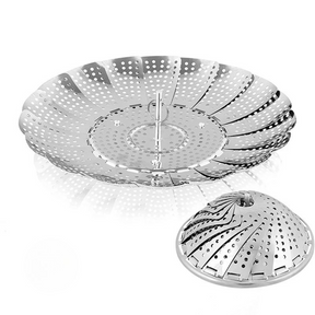 Cesto de Vapor Expansível de Aço Inoxidável