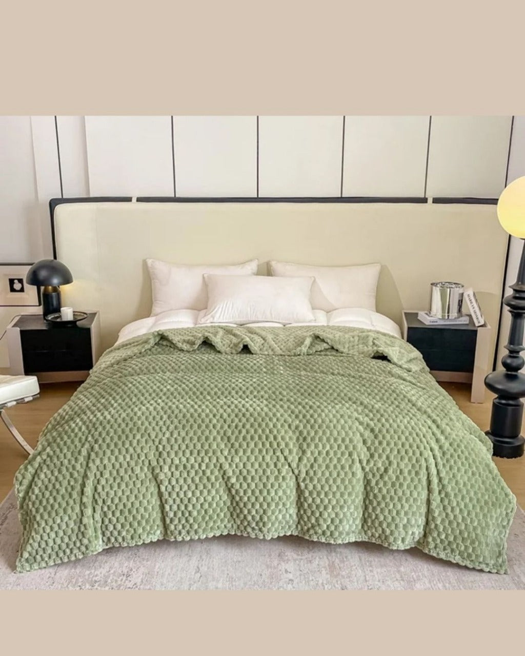 Cobertor Xadrez Quente para Cama e Sofá Tecido Confortável e Respirável