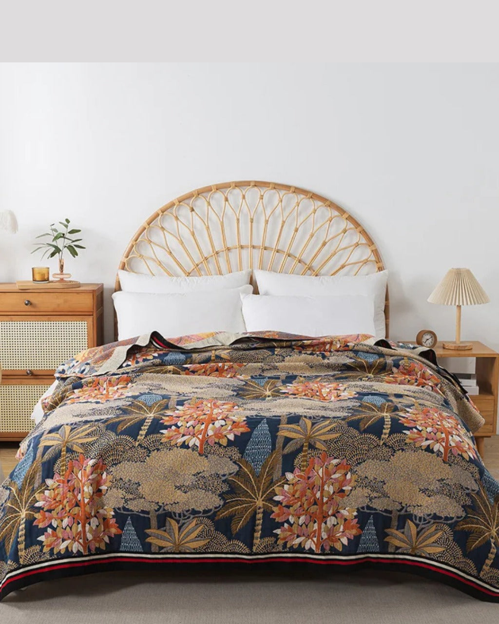 Cobertor de Algodão Aconchegante para Sofá ou Cama