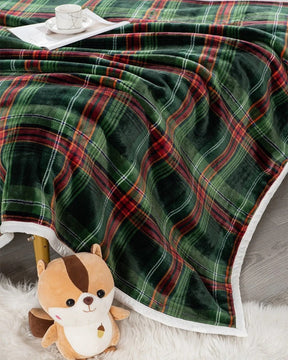 Cobertor de Flanela Dupla Face com Lã de Cordeiro Aconchego para Dormitório e Cama