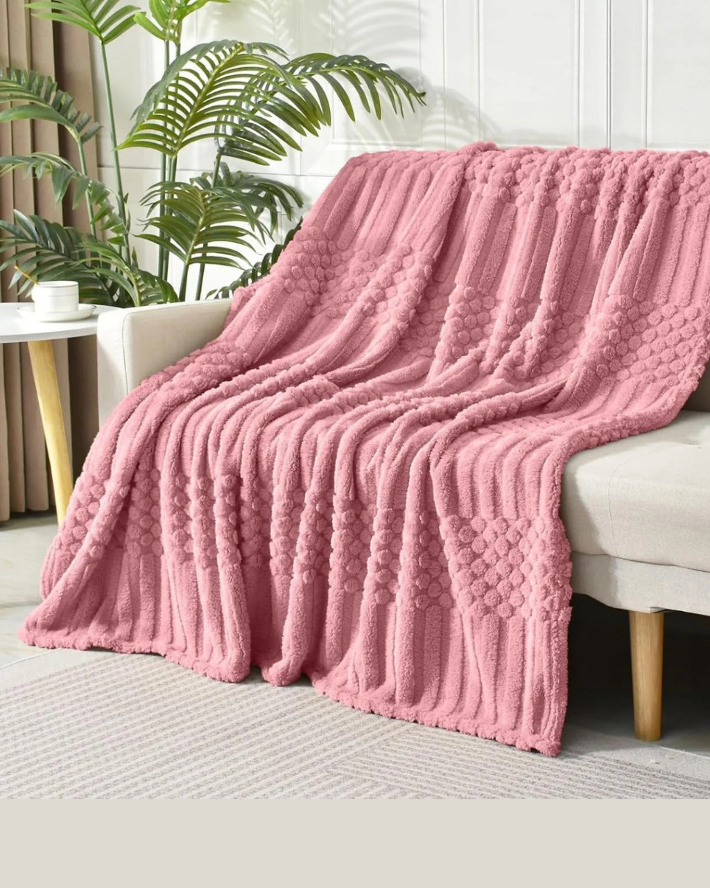 Cobertor de Lã Macio para Sofá ou Cama Leve Aconchegante e Ideal para Todas as Estações