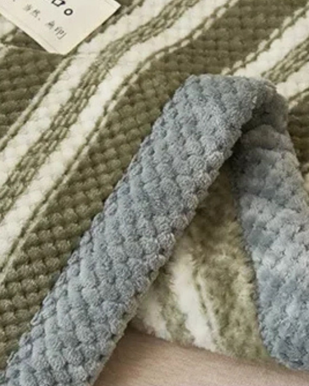 Cobertor de Malha Chenille Crochê Macio e Lavável