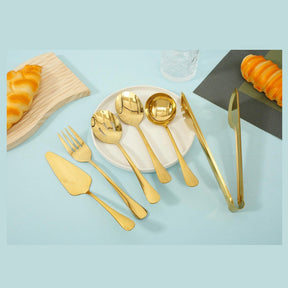 Conjunto Completo de Talheres para Servir em Aço Inoxidável