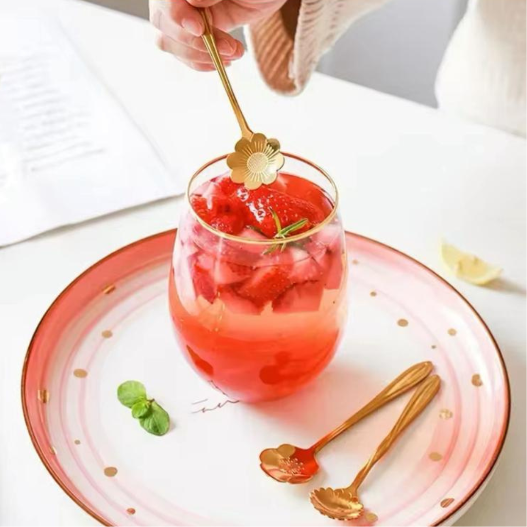 Conjunto de 4 Colheres de Café em Aço Inoxidável