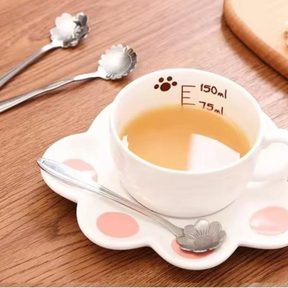 Conjunto de 4 Colheres de Café em Aço Inoxidável