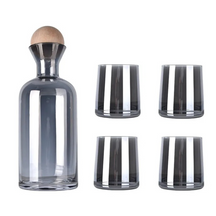 Conjunto Luxo com 1 Jarra e 4 Copos de Vidro