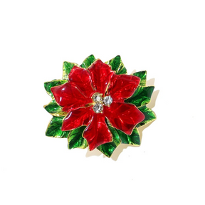 Conjunto de Anéis para Guardanapos Poinsétia 6 Peças