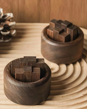 Conjunto de Difusores de Óleo Essencial em Madeira Noz Aromaterapia e Decoração