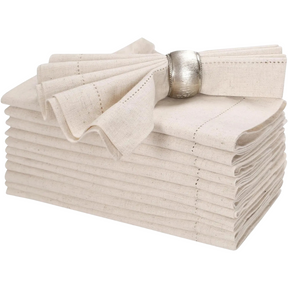 Conjunto de Guardanapos de Linho com Bainha 12 Peças