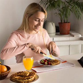 Conjunto de Talheres Marmorizado 24 Peças em Aço Inoxidável