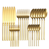 Conjunto de Talheres Slim de Aço Inoxidável 30 Peças