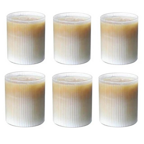 Conjuntos de Copos de Uisque em Vidro Listrado