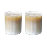 Conjuntos de Copos de Uisque em Vidro Listrado