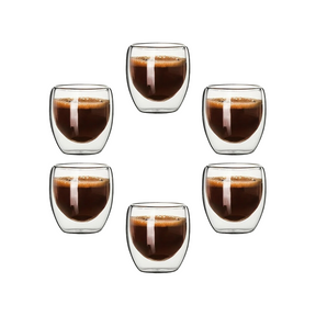 Copo de Vidro de Parede Dupla com Isolamento Térmico