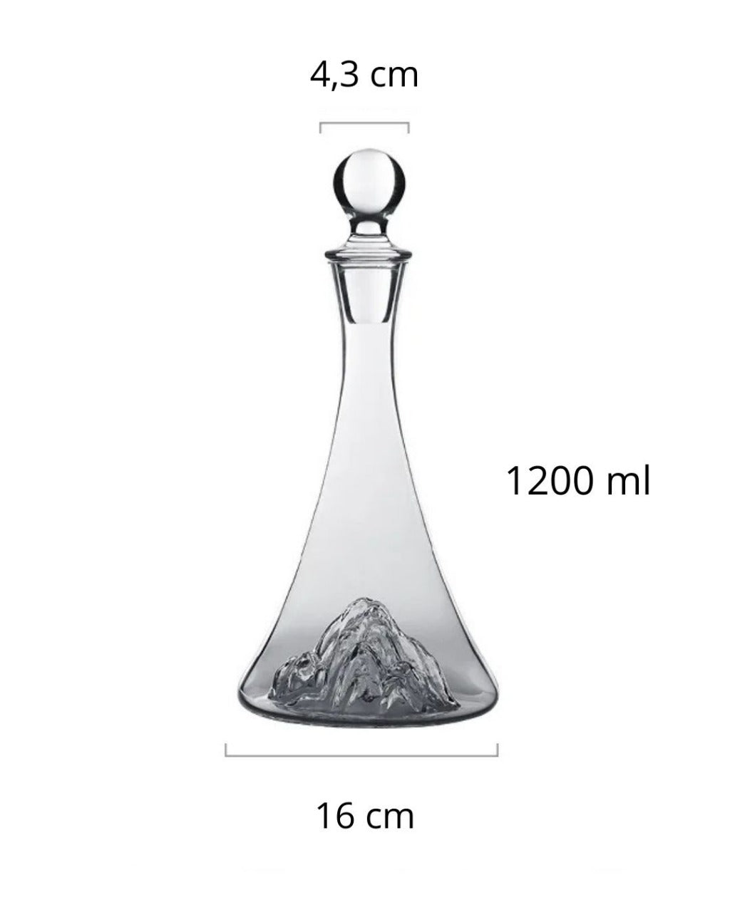 Decantador de Vidro Transparente Moderno para Vinho e Brandy Ideal para Festas e Jantares