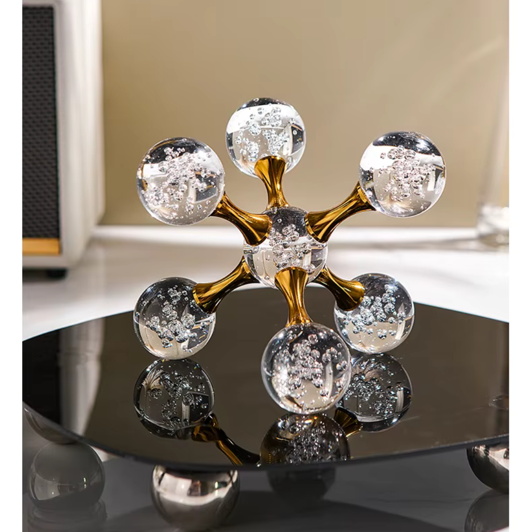 Decoração de Mesa Moderna com Bola de Cristal de Luxo