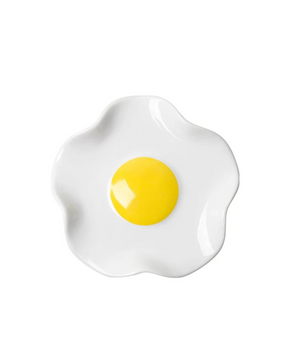 Descanso de Colher de Cerâmica em Formato de Ovo Frito